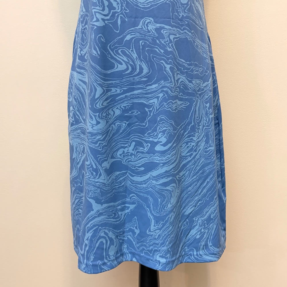 Columbia Freezer III Dress Blue Marble OmniFreeze Zero Cooling Sun Dress Women L - Picture 3 of 8